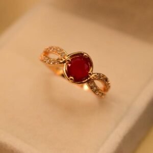 Luminous Real Stone Gold Plated Ring For Girls/Women